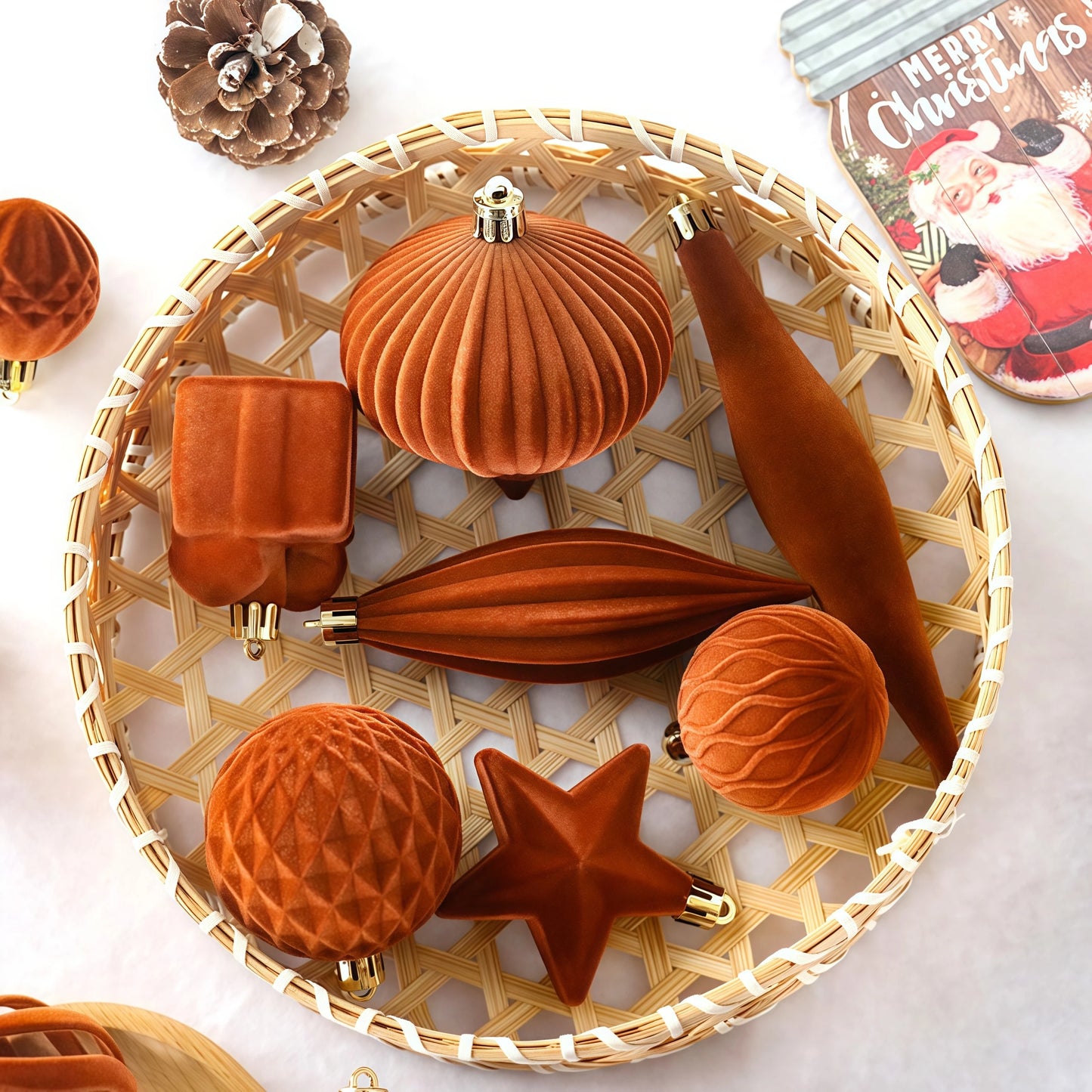 Royal Velvet Christmas Balls – Multi-Size 28pcs Ornament Bundle