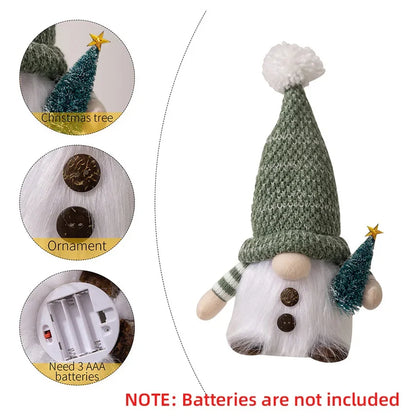 Glowing Christmas Gnome couple