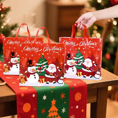 6pcs Christmas Gift Bags Santa Claus Tote Bag Christmas Decorations for Home 2025 Xmas Navidad Noel New Year Gifts Packaging Bag