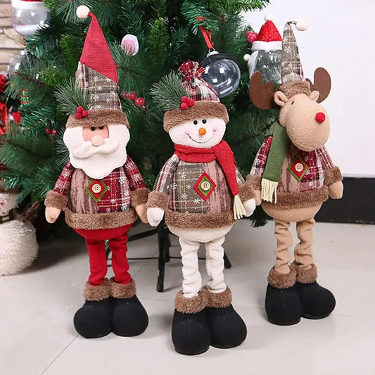 Christmas Standing Doll – Santa, Snowman & Reindeer Decoration