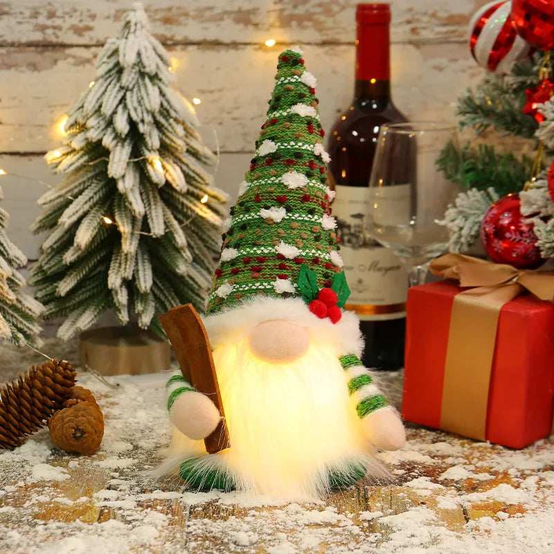 Glowing Christmas Gnome couple
