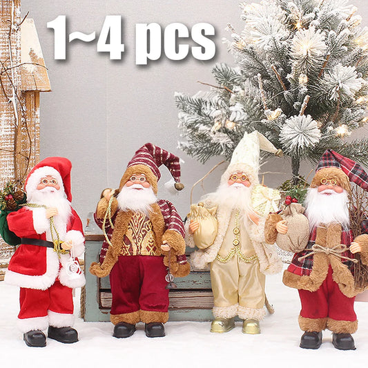 LED Light-Up Christmas Santa Doll – 30cm Holiday Decoration