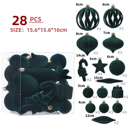 Royal Velvet Christmas Balls – Multi-Size 28pcs Ornament Bundle