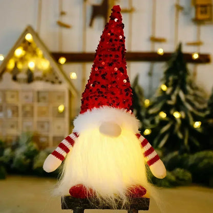 Glowing Christmas Gnome couple