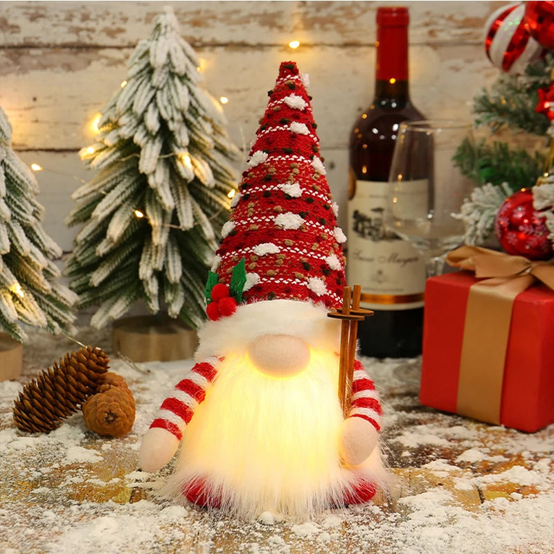Glowing Christmas Gnome couple