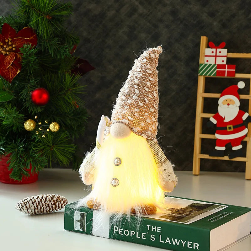 Glowing Christmas Gnome couple