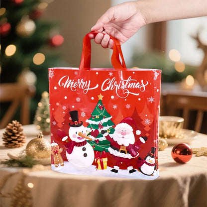 6pcs Christmas Gift Bags Santa Claus Tote Bag Christmas Decorations for Home 2025 Xmas Navidad Noel New Year Gifts Packaging Bag