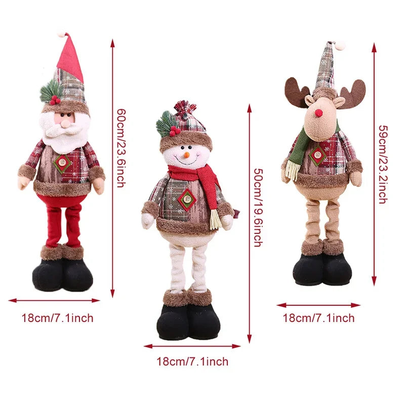 Christmas Standing Doll – Santa, Snowman & Reindeer Decoration