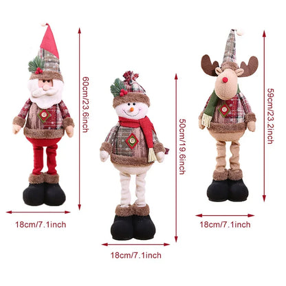 Christmas Standing Doll – Santa, Snowman & Reindeer Decoration