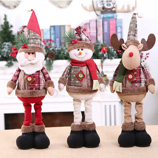 Christmas Standing Doll – Santa, Snowman & Reindeer Decoration