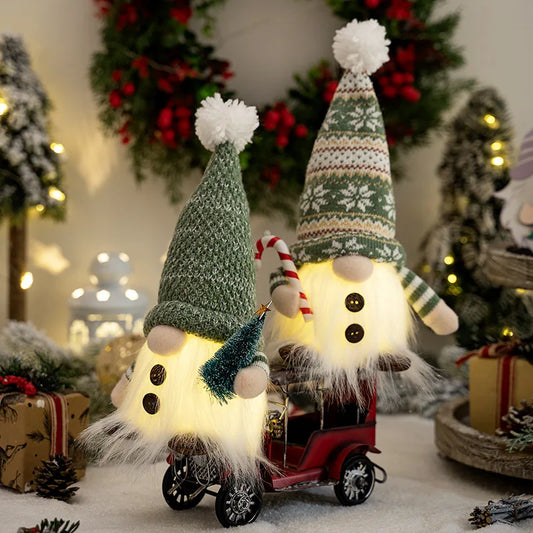 Glowing Christmas Gnome couple
